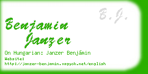 benjamin janzer business card